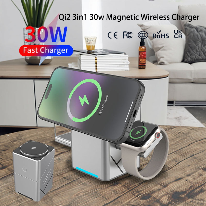 Watch Charger Cable - 15W 터치 회전식 마그네틱 멀티 기능