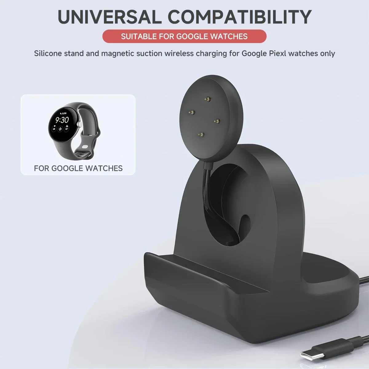 소프트 실리콘 충전 거치대 무선 충전 스탠드 도크 브래 - Watch Charging Dock 리뷰 및 가격