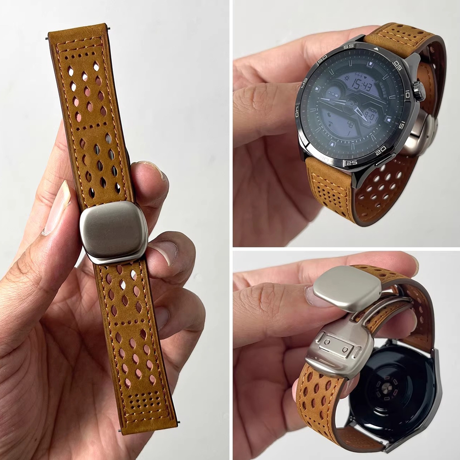 크레이지 호스 가죽 마그네틱 시계줄 (삼성 갤럭시 워치 - Accessories For Galaxy Watch 5 리뷰 및 가격