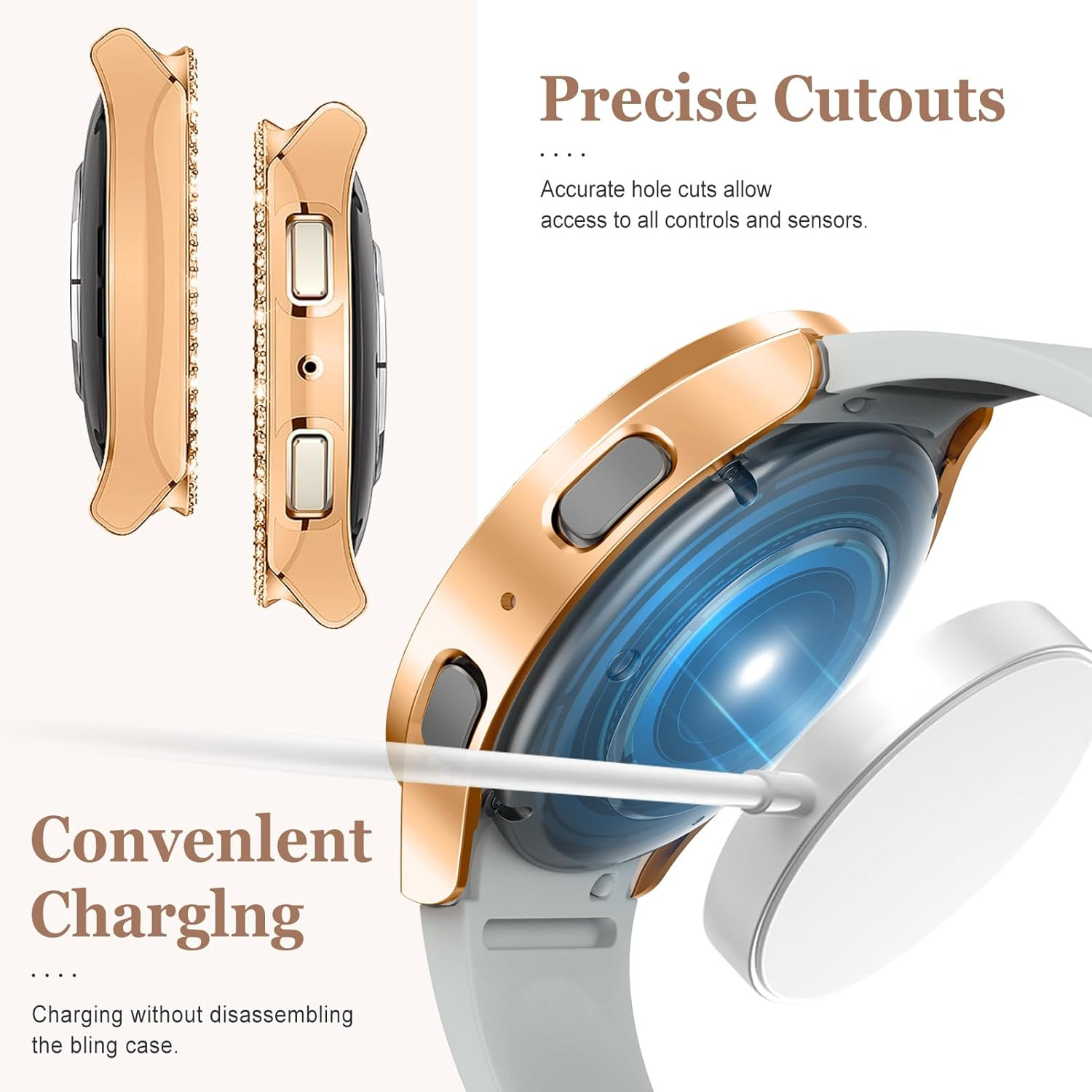 삼성 갤럭시 워치7 6 5 4 40mm 44mm용 블링 - Accessories For Galaxy Watch 5 리뷰 및 가격