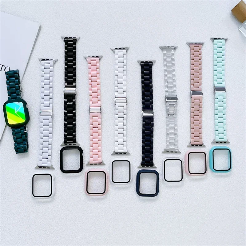 시계 스트랩 + 케이스 + 유리 apple 시계 밴드  - Smartwatch Band Accessories 리뷰 및 가격