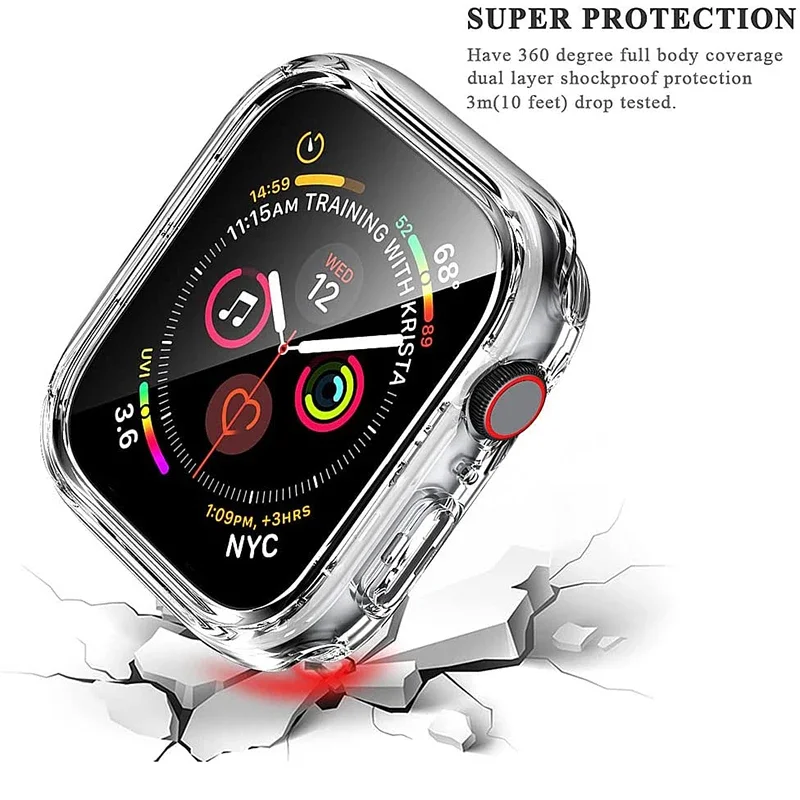 Apple Watch 액세서리 용 강화 유리 + 커버  - Smartwatch Band Accessories 리뷰 및 가격