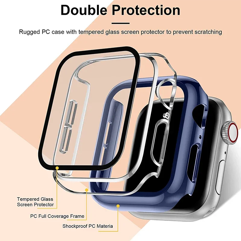 Apple Watch 액세서리 용 강화 유리 + 커버  - Smartwatch Band Accessories 리뷰 및 가격