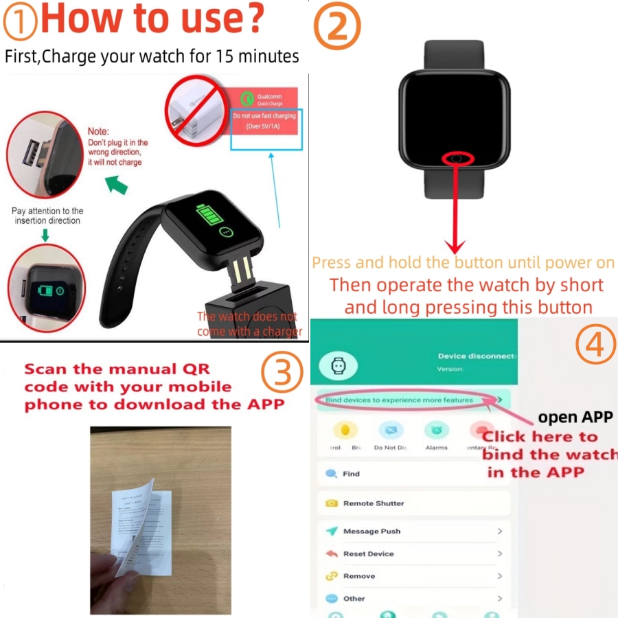 스포츠 블루투스 스마트 시계 컬러 스크린 생활 방수 피 - Smartwatch Icon 리뷰 및 가격