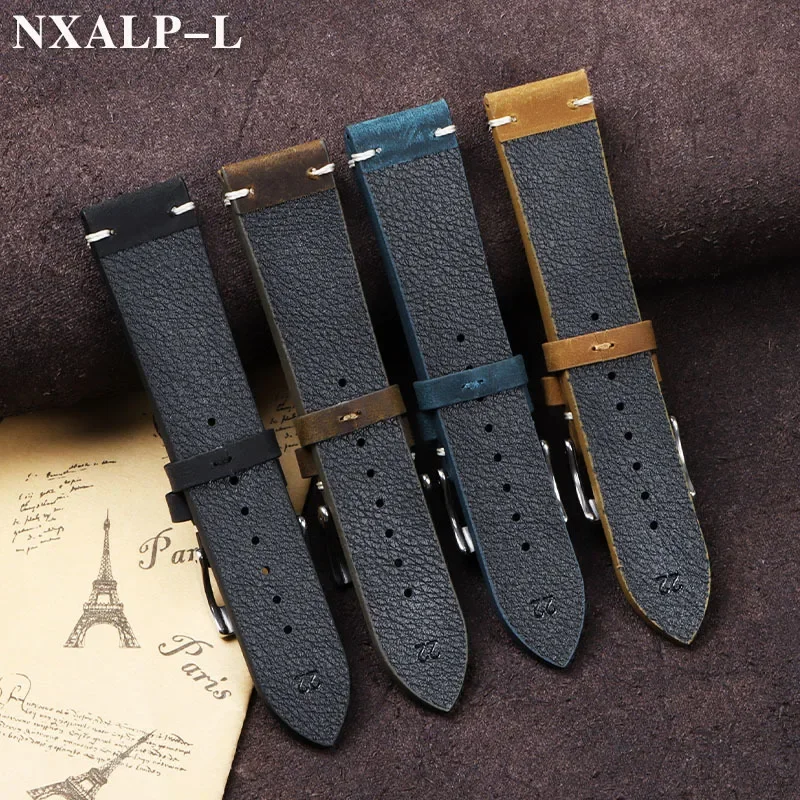 빈티지 오일 왁스 가죽 시계 밴드 18mm 20mm 2 - Nylon Nato Strap 리뷰 및 가격