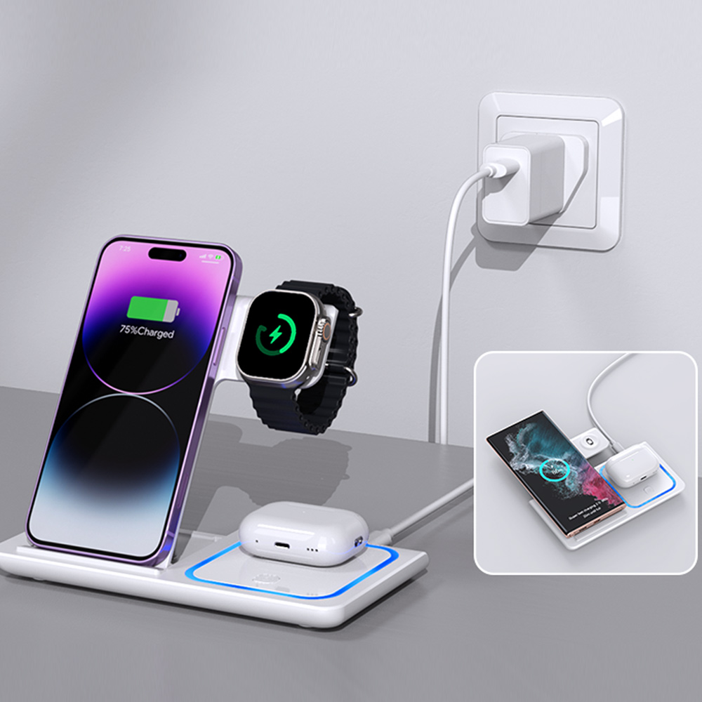 LED 3 in 1 무선 충전 스테이션 아이폰 17 1 - Watch Charger Cable 리뷰 및 가격