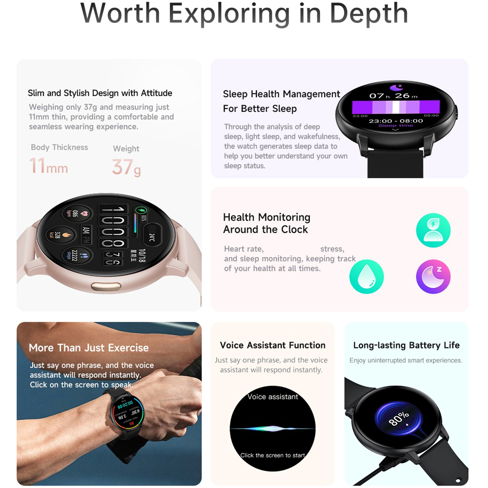 BT 콜 스마트워치 여성 스포츠 피트니스 트래커 방수  - Smartwatch Custom 리뷰 및 가격