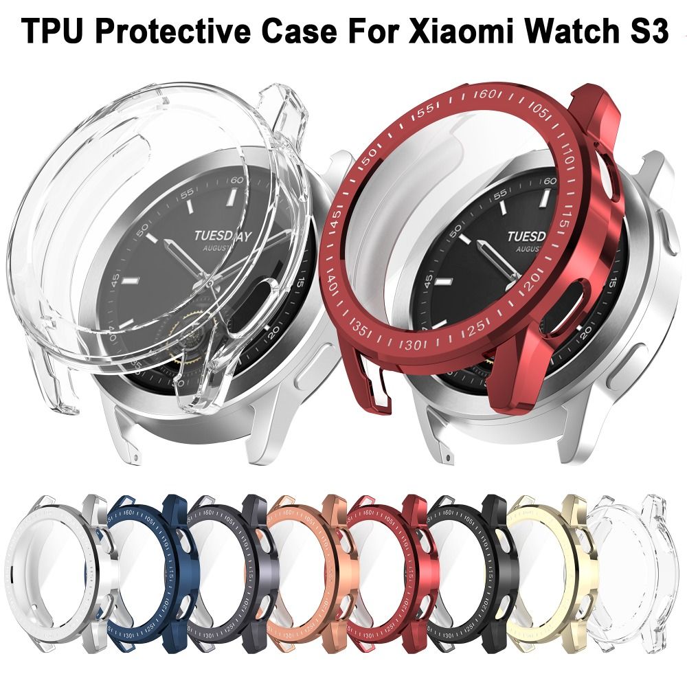 새로운 전체 커버 TPU 케이스 범퍼 시계 밴드 화면  - Xiaomi Smartwatch S3 Accessories 리뷰 및 가격
