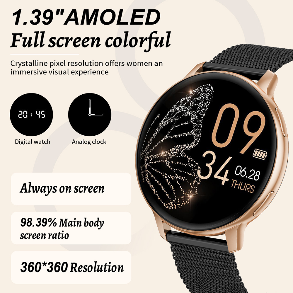 LIGE 패션 스마트워치 여성용 블루투스 통화 커스텀  - Smartwatch Custom 리뷰 및 가격