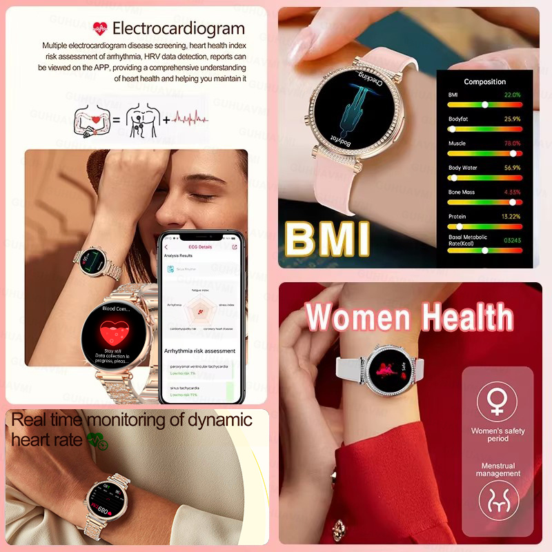 여성용 신형 1.27인치 스마트워치, 건강 ECG 스포 - Smartwatch Custom 리뷰 및 가격