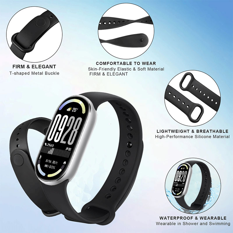 샤오미 스마트 밴드 10용 실리콘 스트랩+시계 케이스, - Smartwatch Band Accessories 리뷰 및 가격