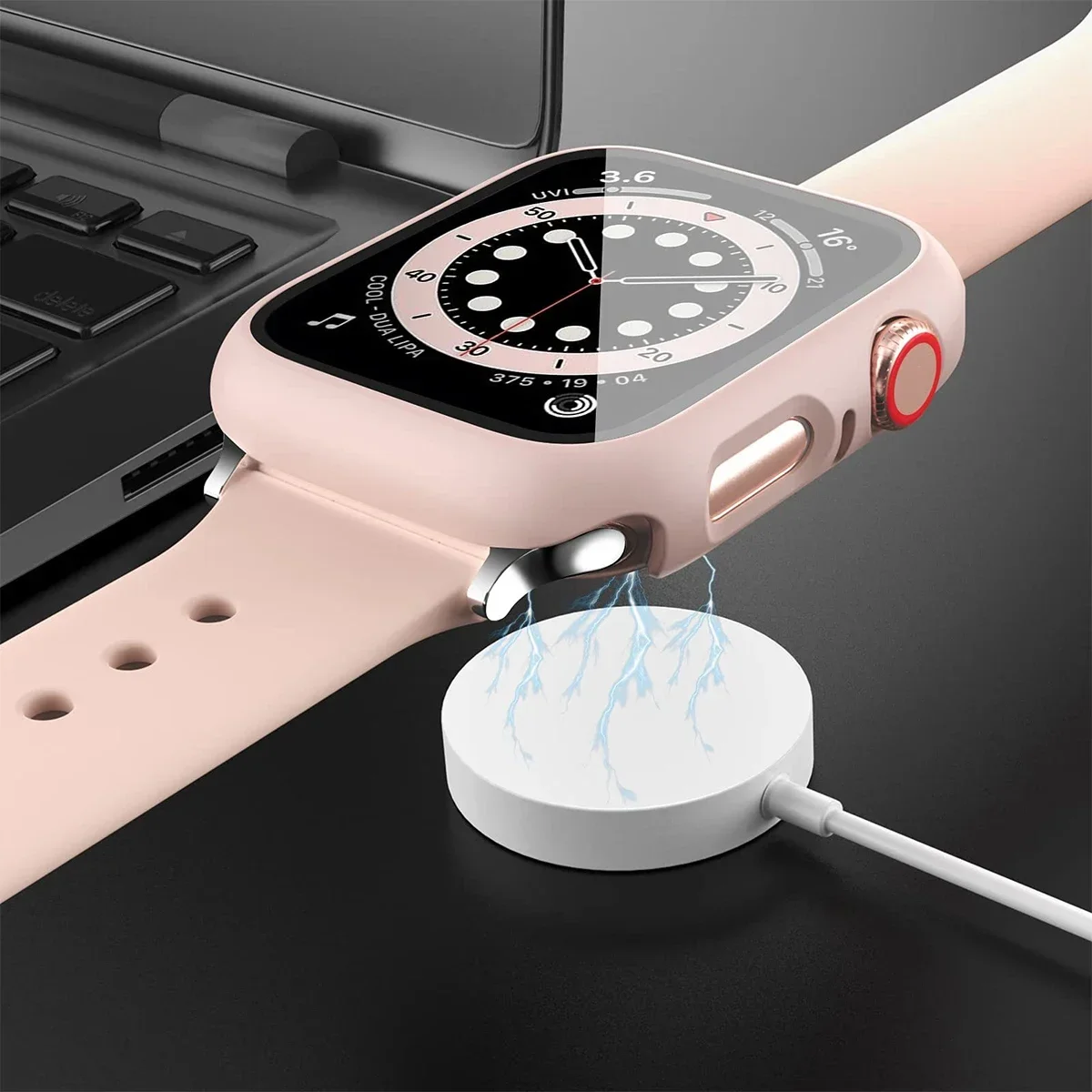 강화 유리 + Apple 시계 케이스 용 커버 45mm - Smartwatch Band Accessories 리뷰 및 가격