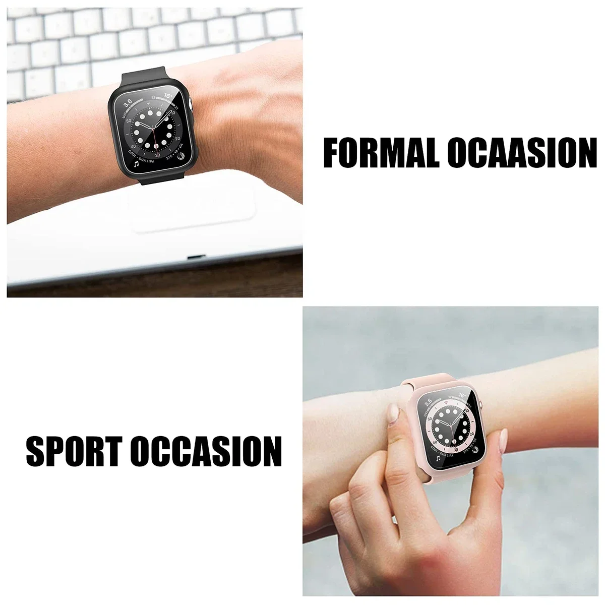 강화 유리 + Apple 시계 케이스 용 커버 45mm - Smartwatch Band Accessories 리뷰 및 가격